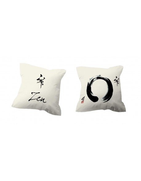 Tsuki Reversible Japanese Cushion Zen 100% cotton
