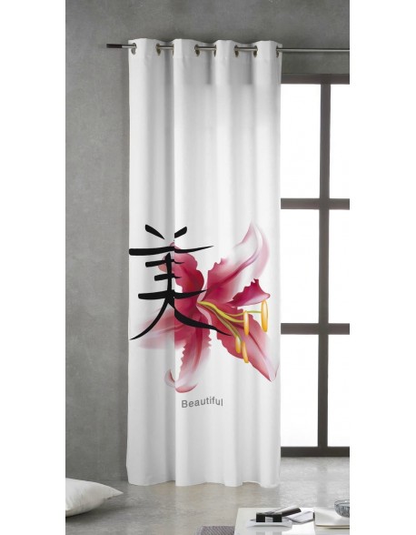 Tsuki Japanese Curtain with eyelets Ran 100% cotton