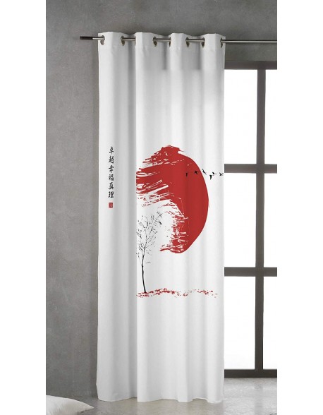 Tsuki Japanese Curtain with eyelets Hikaru 100% cotton