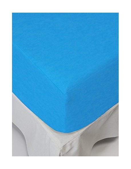 Sábana Bajera Ajustable Naturals Azul Cama de 150 (150 x 200 cm)