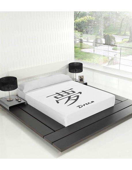 Tsuki Japanese Top Sheet + Pillowcase Dream 100% cotton