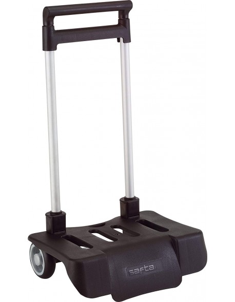 Safta Foldable Backpack Cart with removable handle, black color