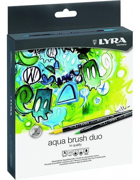 Lyra Aqua Brush DUO 36 Coloured Pens