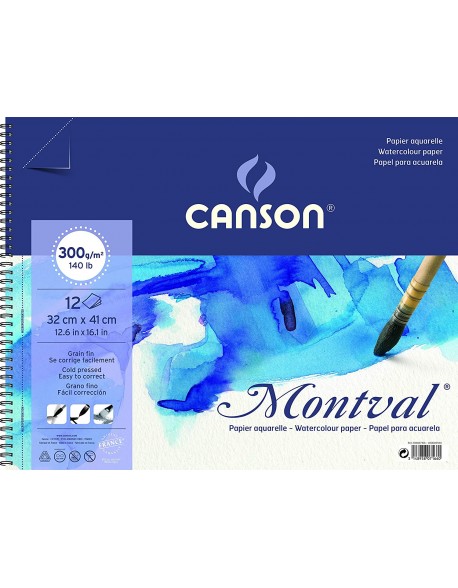 Canson Montval Watercolour Paper - Spiral Pad, Cold pressed, 32 x 41