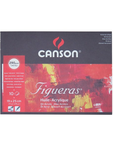 Canson Figueras Pad, Canvas grain, 10 sheets 290 gr