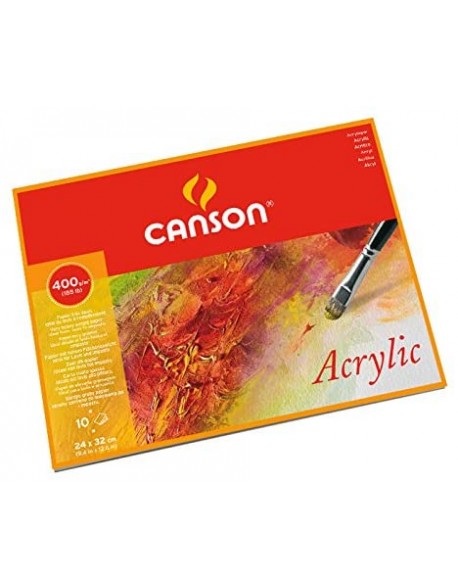 Canson Acrylic Pad, Cold pressed, 10 sheets 400 gr