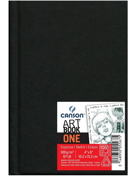 Canson One Art Book, Hardbound book, 98 sheets, 100 gr