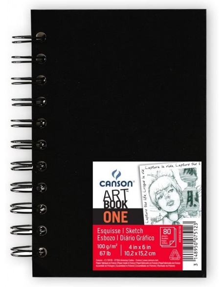Canson One Art Book,  Cuaderno espiral 80 Hojas, 100 gr