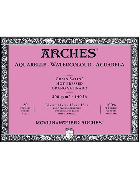 Arches Aquarelle Watercolour Pad, Rough, 20 sheets 300 gr