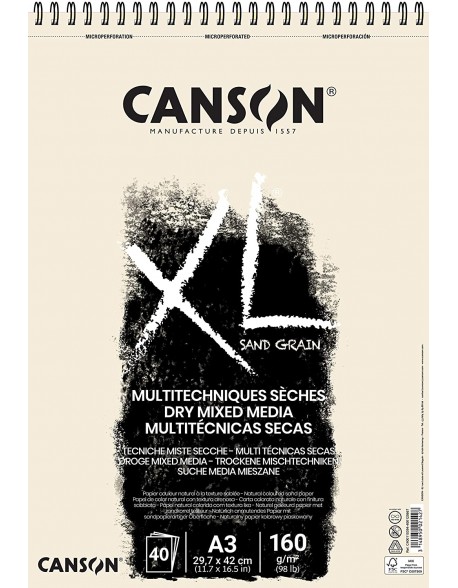 Canson XL Fluid Mixed Media, Spiral Album, 30 Sheets, 250g