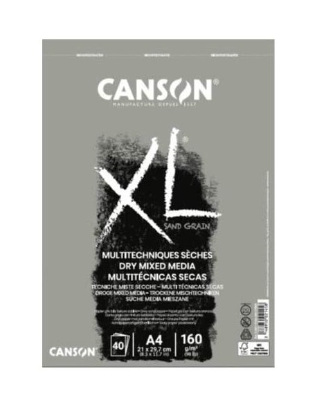 Canson XL Sand Grain Natural, Spiral Album, 40 Sheets, 160g