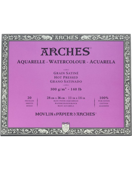 Arches Aquarelle Watercolour Pad, Rough, 20 sheets 300 gr