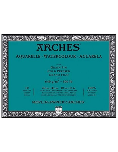 Arches Aquarelle Watercolour Pad, Cold Pressed, 20 sheets 300 gr