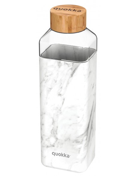 Quokka Storm Marble Reusable Water Bottle - Glass
