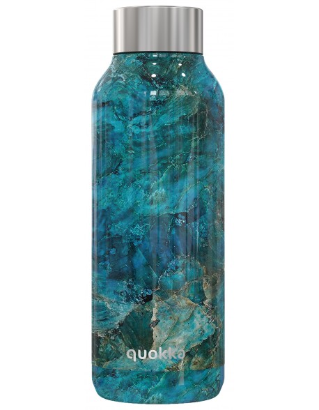 Quokka Solid Blue Rock - Botella de agua reutilizable térmica