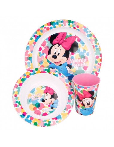 Minnie Mouse Feel Good Microwave Tableware 3 pieces plate + bowl + tumbler