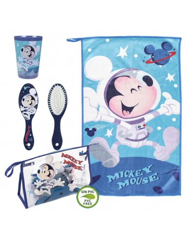 Set de Comedor: neceser, toalla, vaso y cepillo Mickey Mouse para Niños