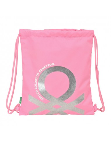 UCB Benetton Flamingo Pink Saco mochila plano cuerdas 35 x 40