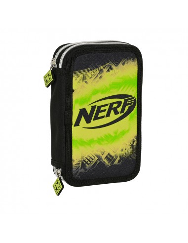 Nerf Neon Plumier doble, estuche con 28 piezas