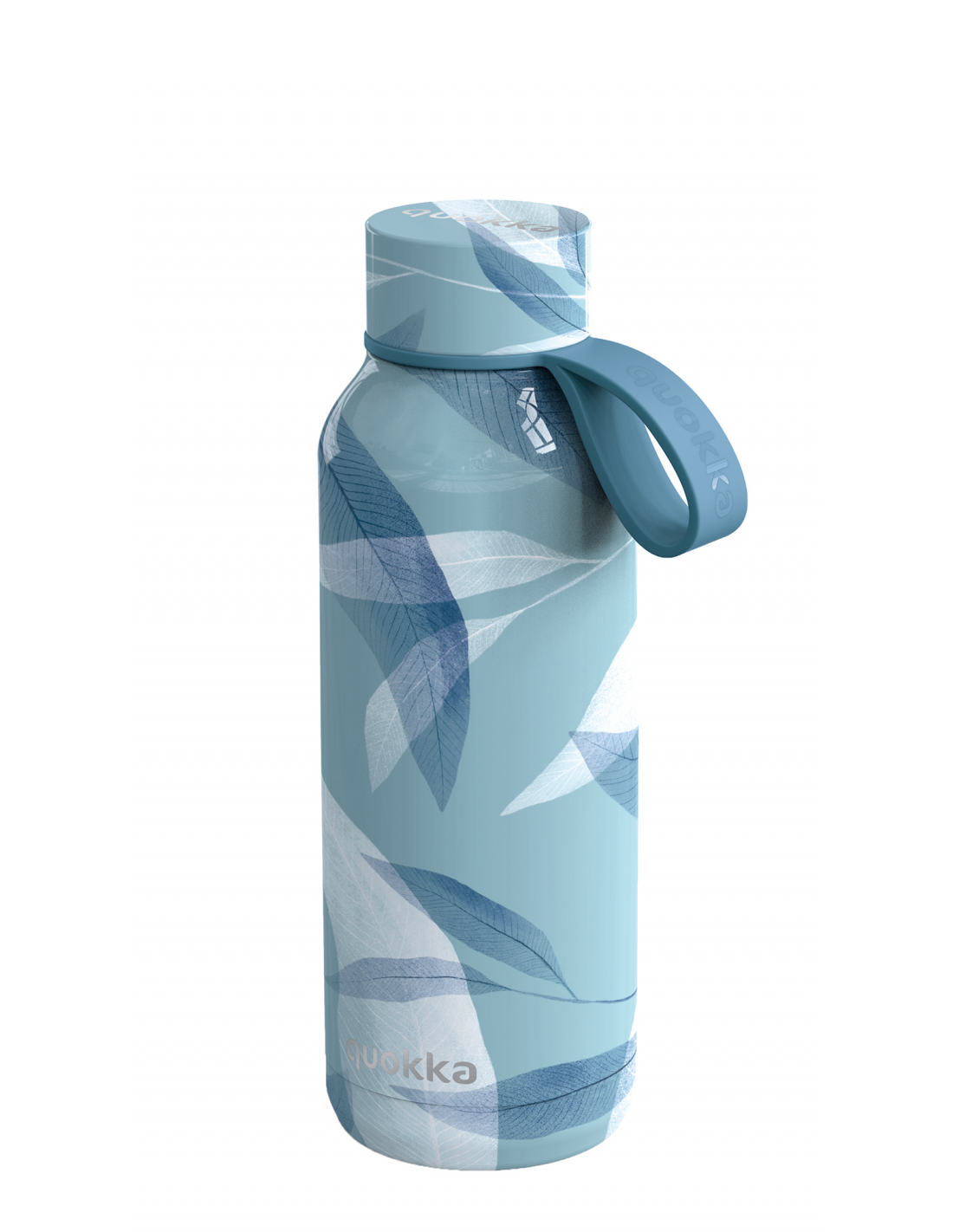  Quokka Botella de agua de acero inoxidable Solid Tropical 21oz  (21.3 fl oz) Estampado de flores, rosa azul, boca ancha, aislamiento al  vacío, a prueba de fugas. Perfecto para deportes, viajes