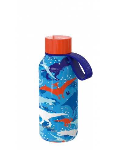 Quokka Kids Solid with strap Dinosaur - Thermal Reusable Water Bottle
