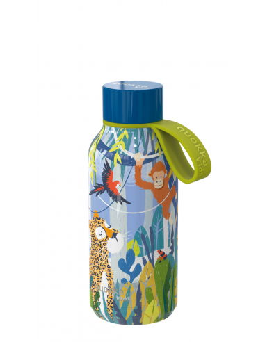 Quokka Kids Solid with strap Jungle - Thermal Reusable Water Bottle