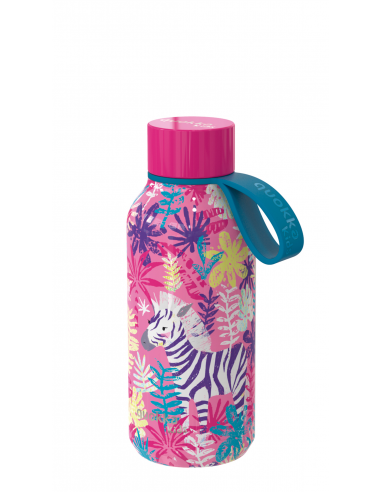Quokka Kids Solid with strap Zebras - Thermal Reusable Water Bottle