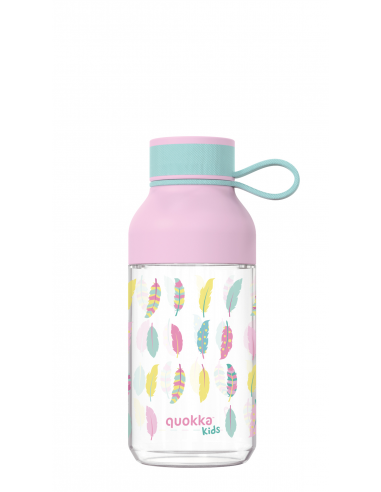 Quokka Ice Kids with strap Feathers - Tritan Reusable Water Bottle