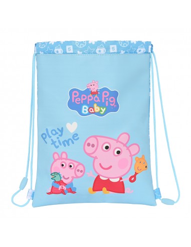Peppa Pig "Baby" Saco mochila plano cuerdas 26 x 34 cm