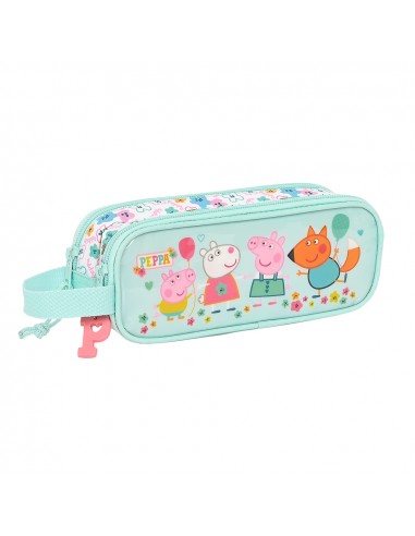 Peppa Pig Cozy Corner double pencil case with 2 zippers