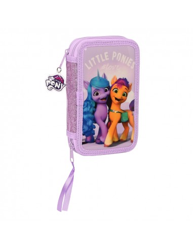 My Little Pony Double pencil case with 28 pieces