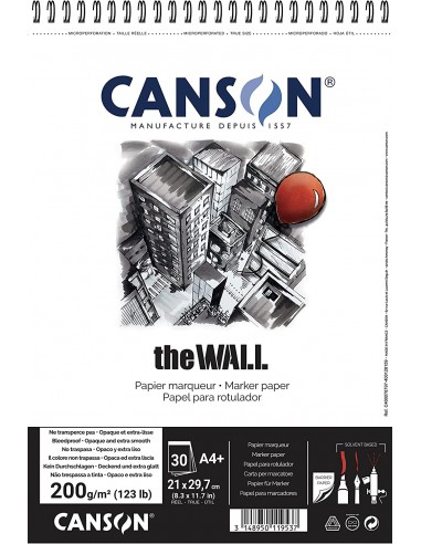 Canson The Wall, Album espiral , 30 hojas, 220 gr
