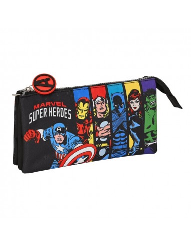 Avengers Super Heroes Side Pencil case 3 zip