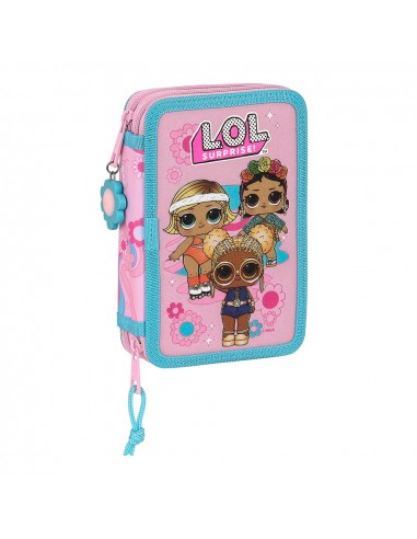 Lol Surprise Glow Girl Double pencil case with 28 pieces