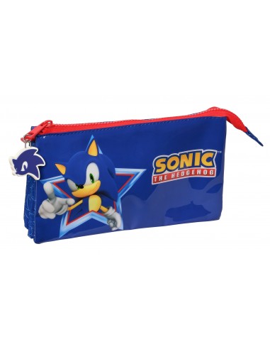 Sonic Let´s Roll Estuche portatodo triple escolar