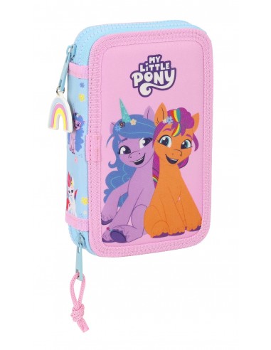 My Little Pony Wild & Free Double pencil case with 28 pieces