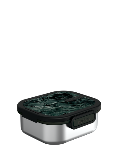 Quokka Kai Black Marble, Stainless steel lunch box