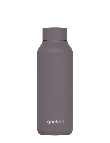 Quokka Solid Grey - Botella de agua reutilizable térmica