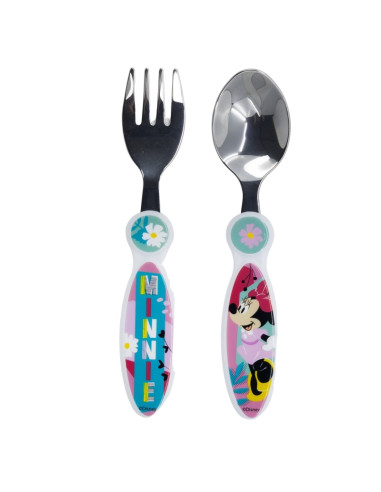 Minnie Mouse Being More Minnie - Metallic Cutlery (Spoon + Fork)
