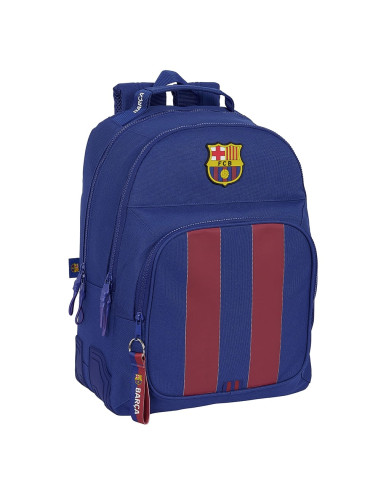FC Barcelona 1ª Equip. Double school backpack with corner pads adaptable to trolley