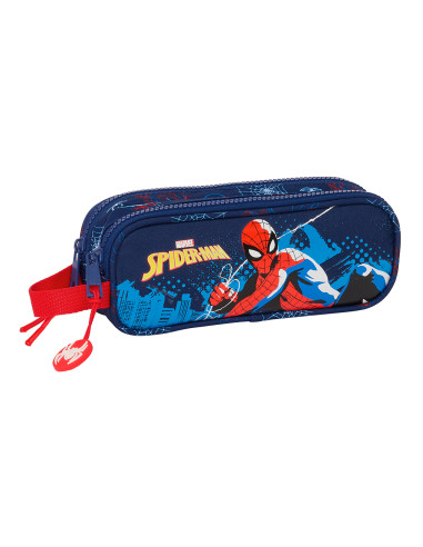 Spiderman Neon Estuche portatodo doble 2 cremalleras escolar