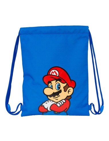 Super Mario Play Flat backpack bag with strings 26 x 34 cm