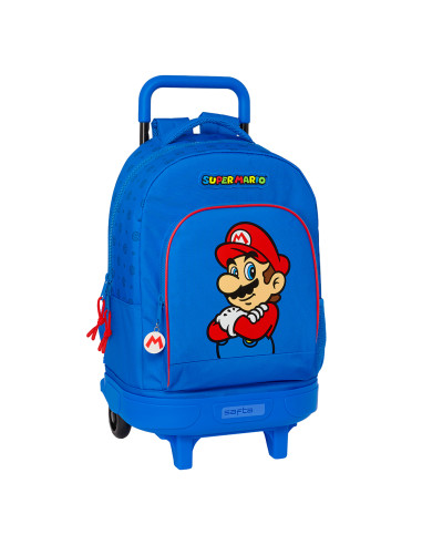 Super Mario Play Large Wheeled Trolley Backpack